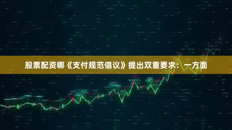 股票配资哪《支付规范倡议》提出双重要求：一方面